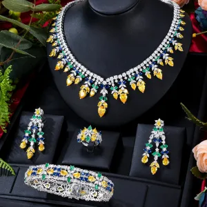 Luxury Turquoise Bridal 4-Piece Set