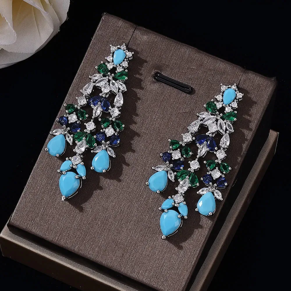 Luxury Turquoise Bridal 4-Piece Set