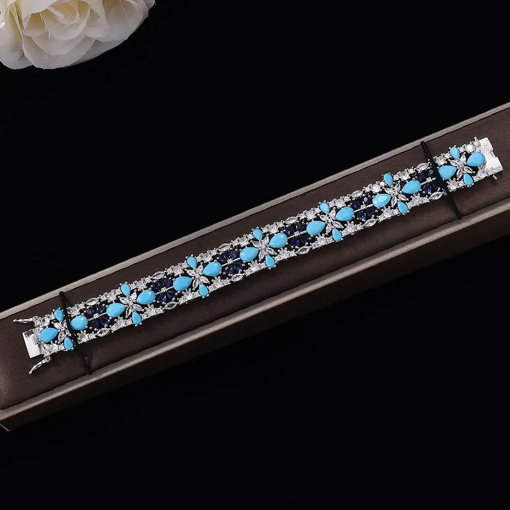 Luxury Turquoise Bridal 4-Piece Set
