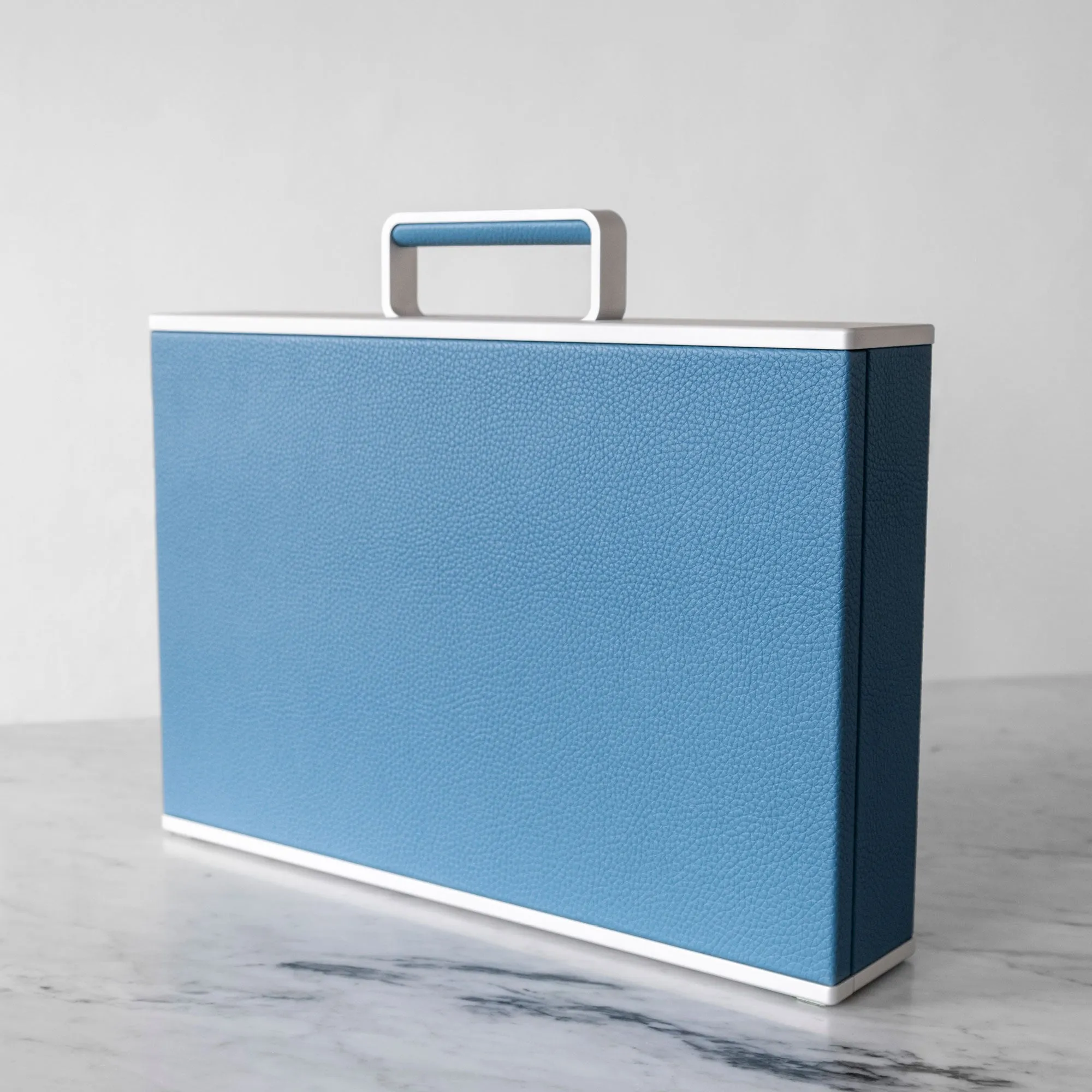 MACKENZIE 12 WATCH BRIEFCASE - SKY BLUE / GREY