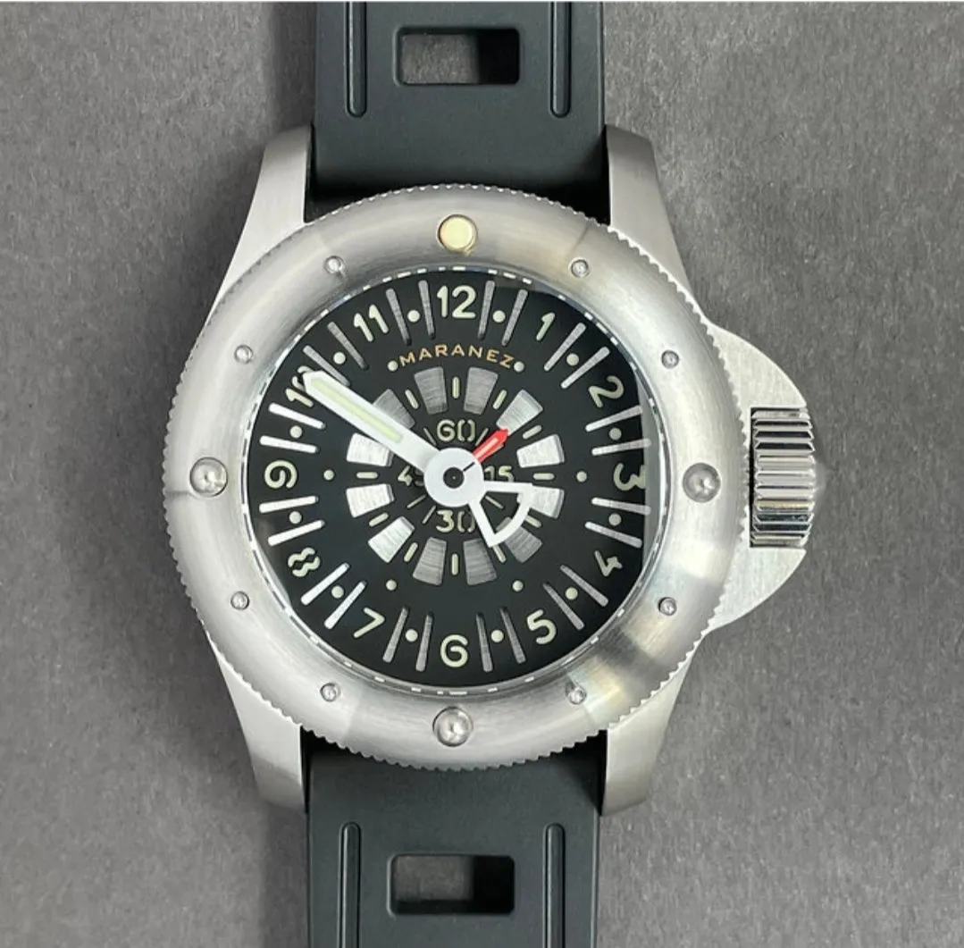 Maranez 42mm Rawai Stainless Steel gauge silver Face Watch