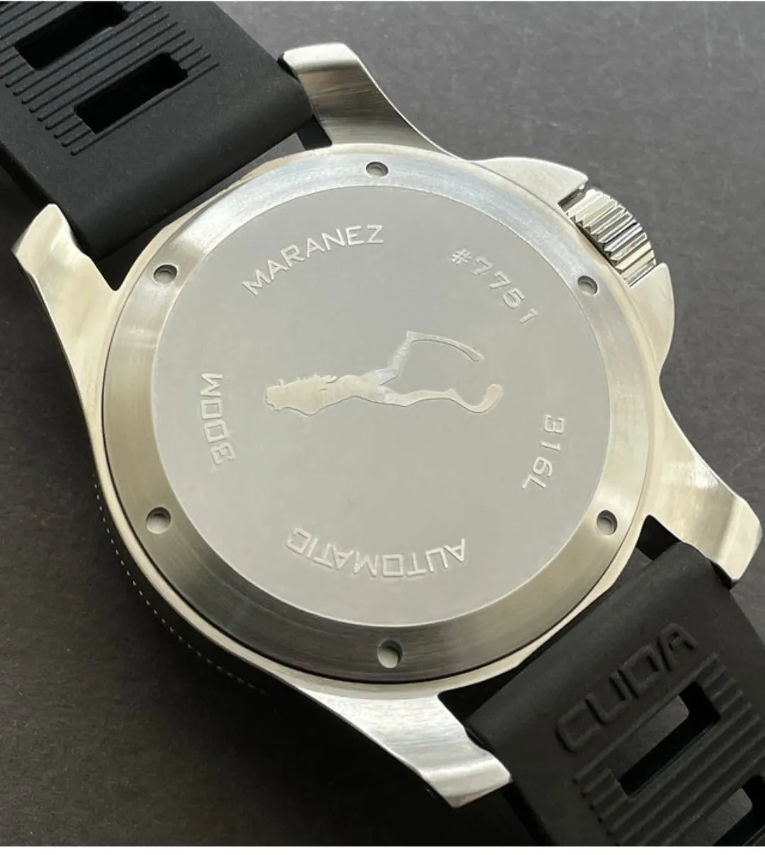 Maranez 49mm Rawai Stainless Steel black Face Watch