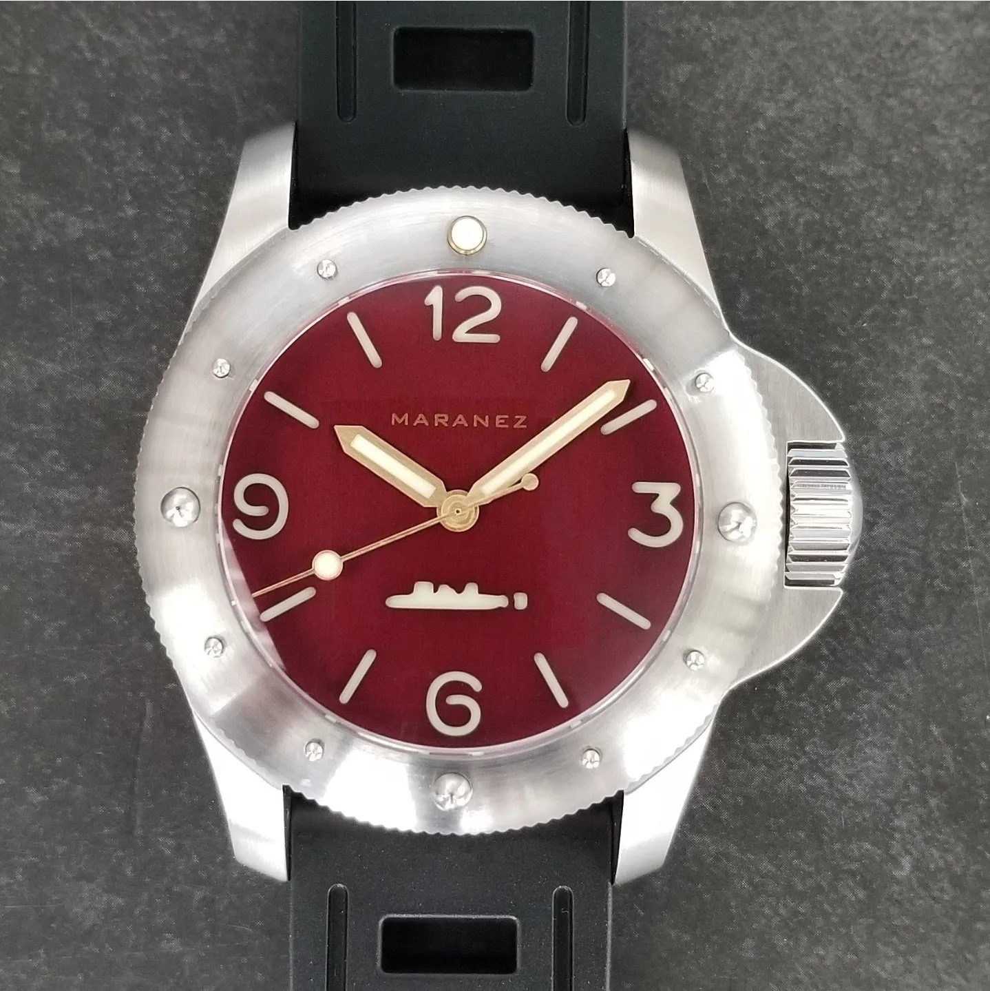 Maranez Rawai Steel Watch Red