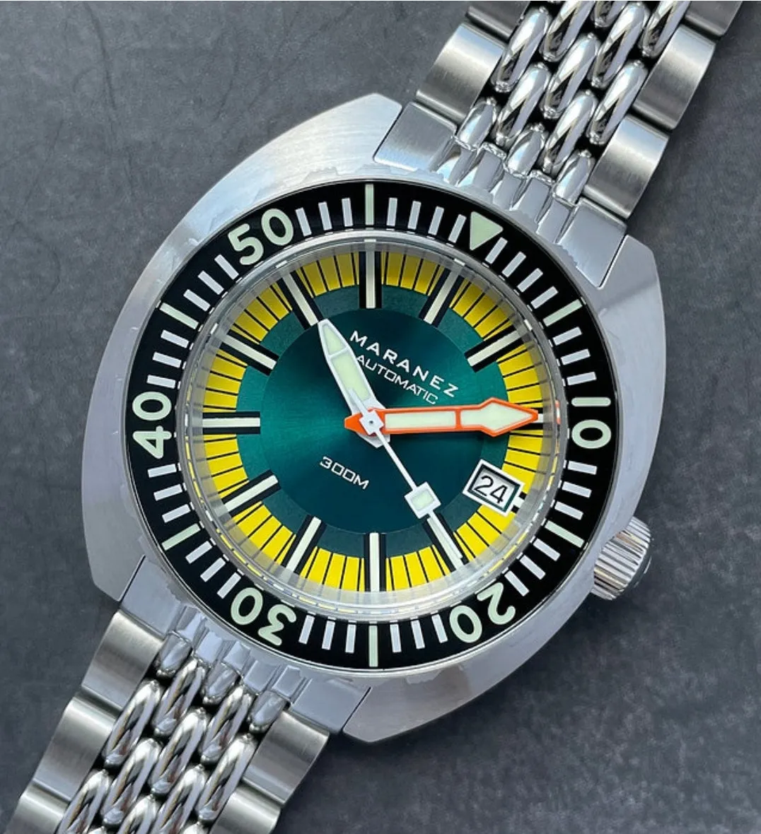 Maranez Samui Steel Automatic Watch Teal Yellow