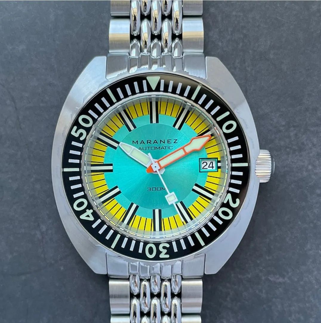 Maranez Samui Steel Automatic Watch Tourqose Yellow