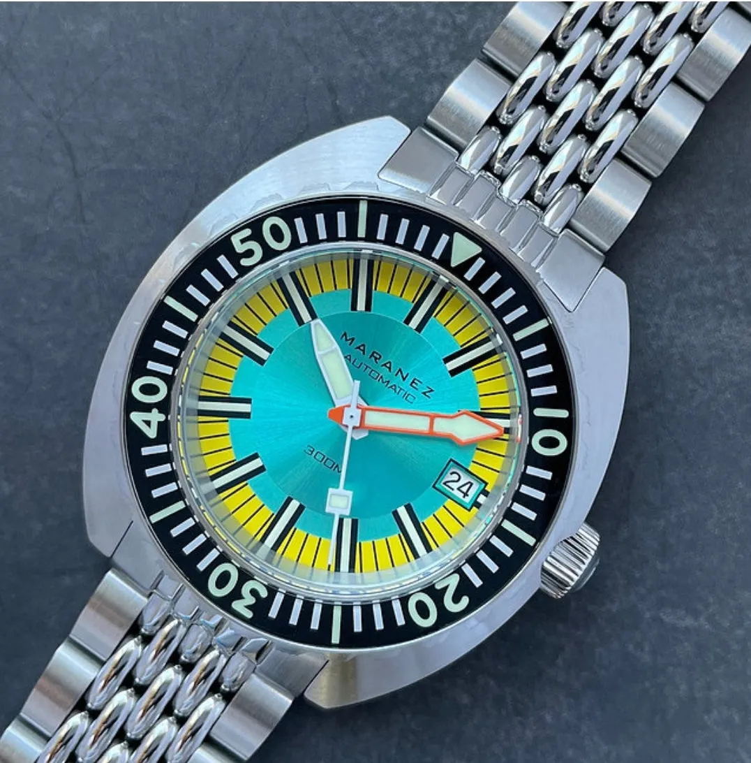 Maranez Samui Steel Automatic Watch Tourqose Yellow
