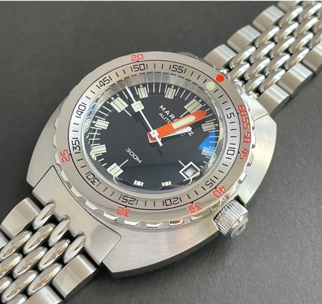 Maranez Samui Vintage Steel Automatic Watch Vintage Black/Orange