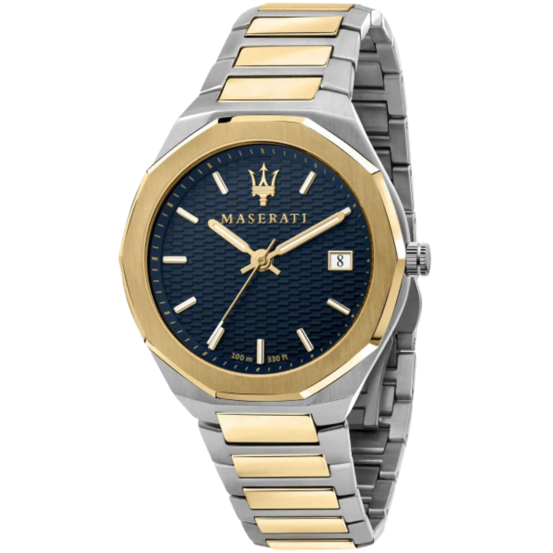 Maserati Stile Two-Tone Stainless Steel Blue Dial Quartz Watch for Gents - R8853142008