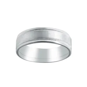 Matte & Milgrain Finish Wedding Band