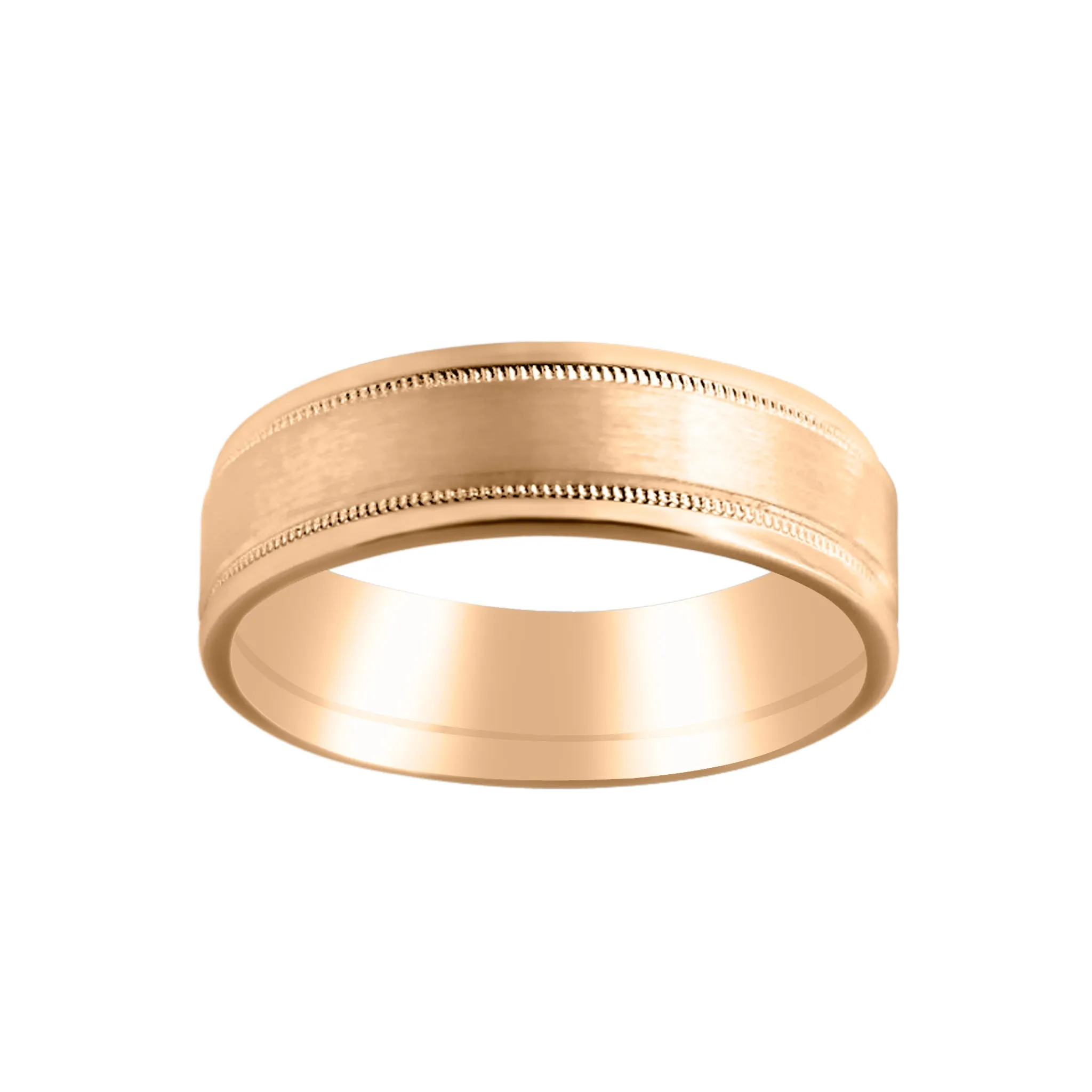 Matte & Milgrain Finish Wedding Band