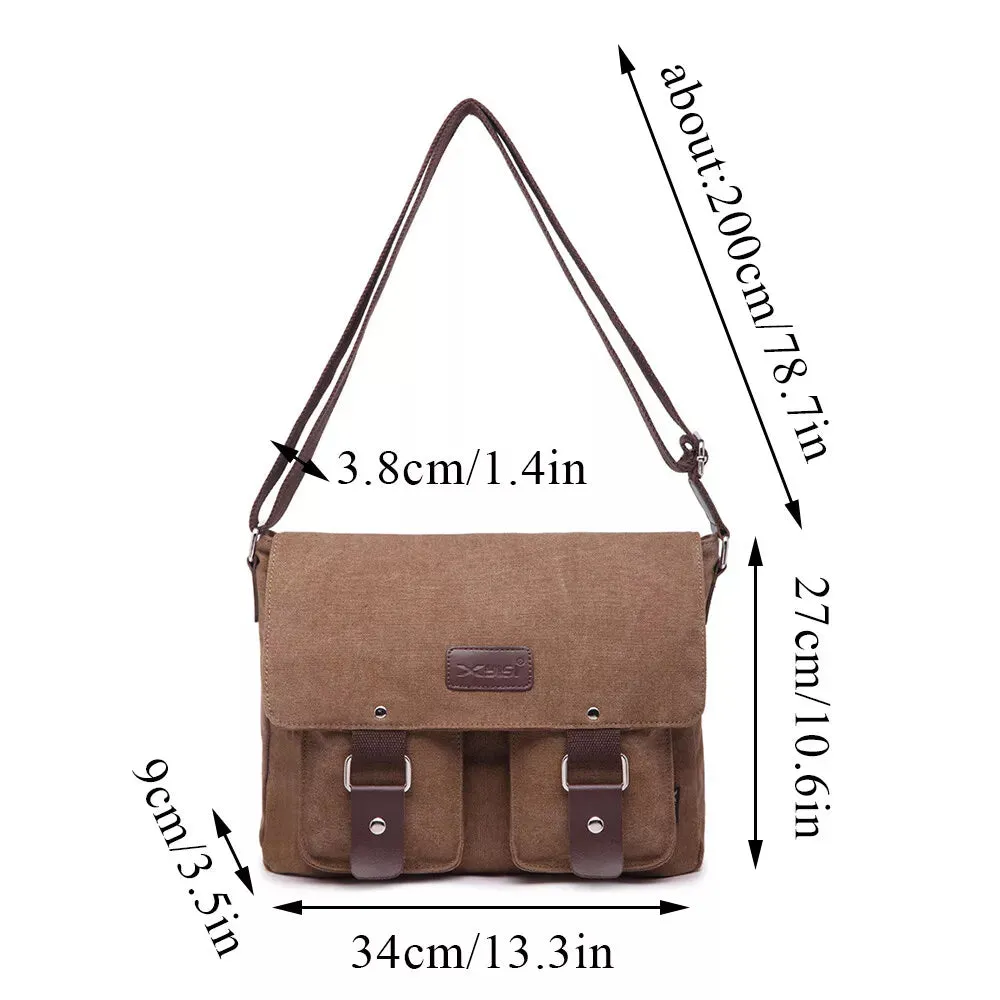 Max | Vintage Canvas Leather Shoulder Bag for Men