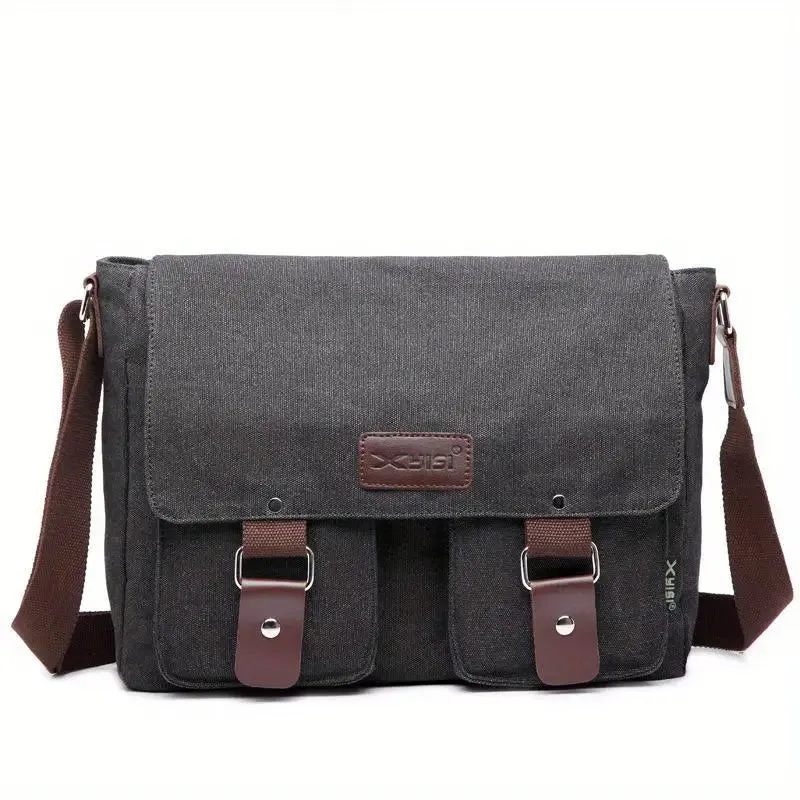 Max | Vintage Canvas Leather Shoulder Bag for Men