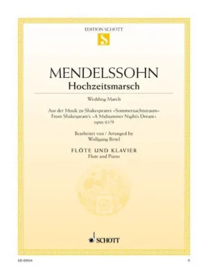 MENDELSSOHN - WEDDING MARCH FLUTE/PIANO
