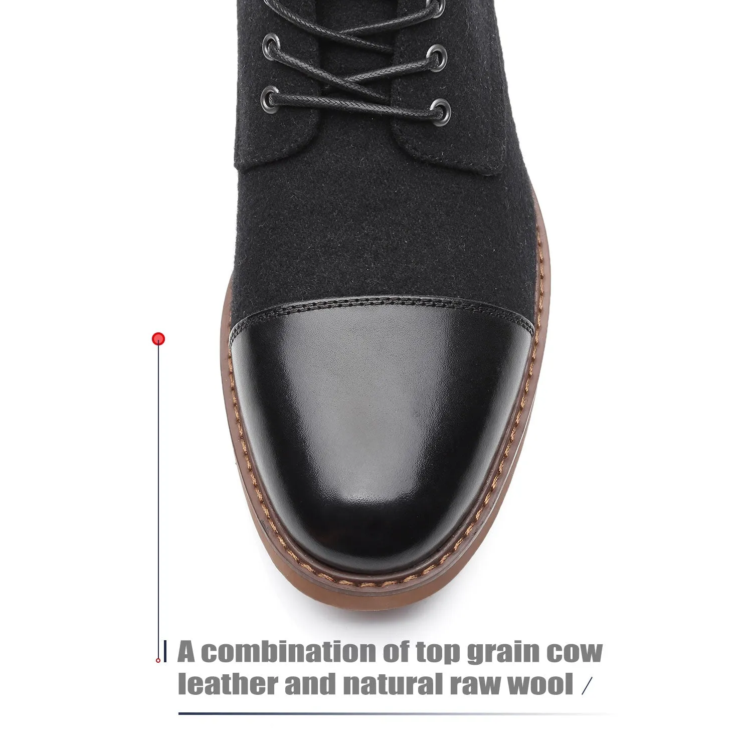 Mens Genuine Leather Boots Cosy-1-blackblack