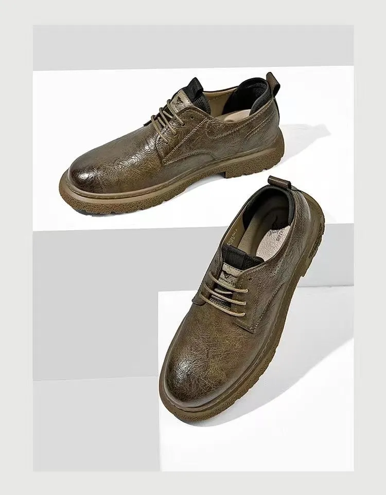 Men's Leather Casual Non-slip Work Shoes