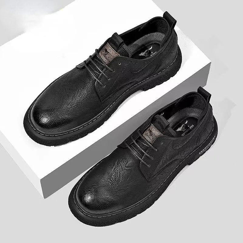 Men's Leather Casual Non-slip Work Shoes