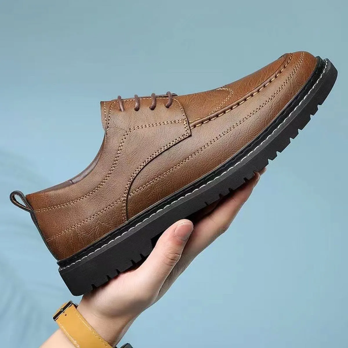 Men's Leather Casual Non-slip Work Shoes
