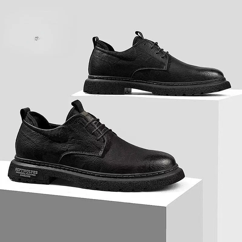 Men's Leather Casual Non-slip Work Shoes