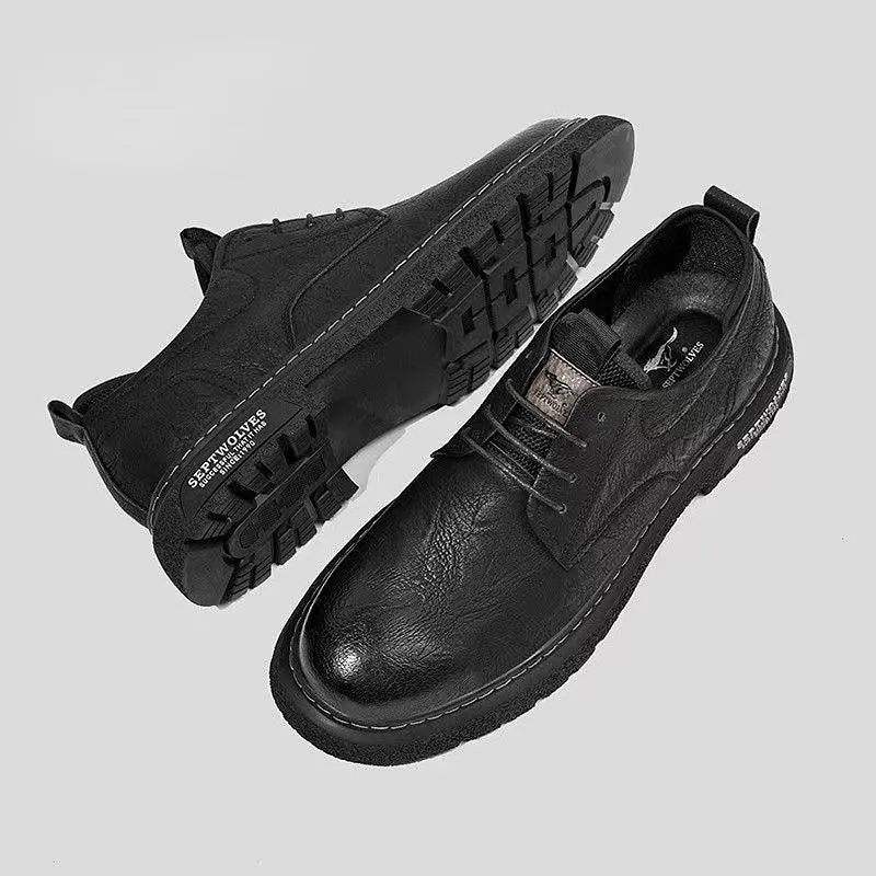 Men's Leather Casual Non-slip Work Shoes