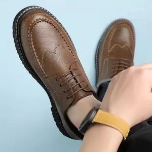 Men's Leather Casual Non-slip Work Shoes
