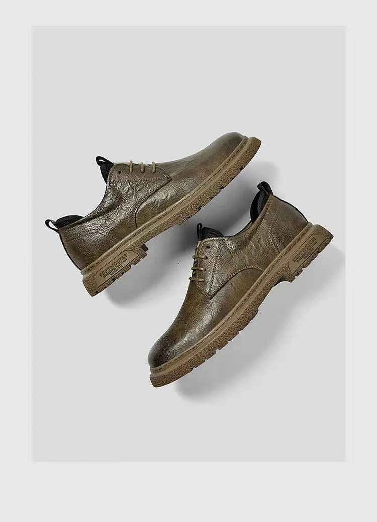 Men's Leather Casual Non-slip Work Shoes