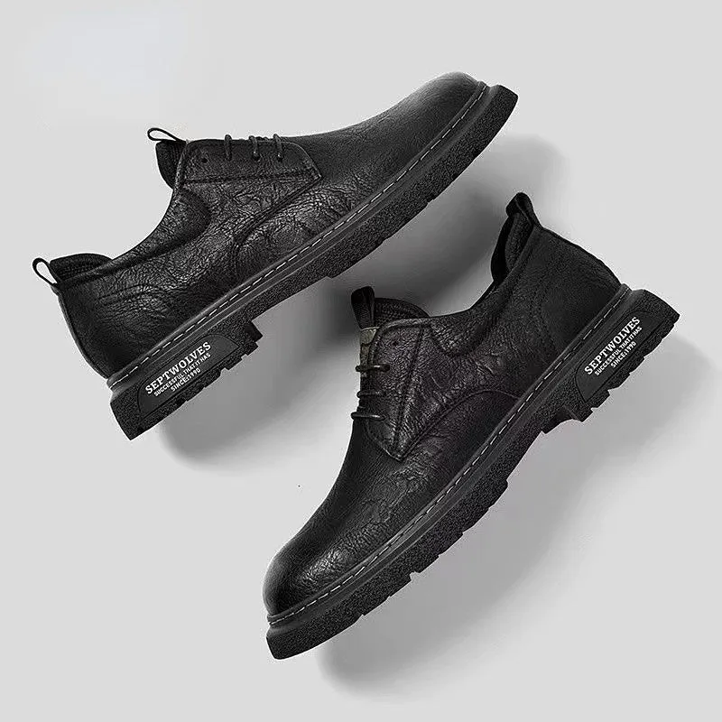 Men's Leather Casual Non-slip Work Shoes