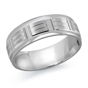 Men's Patterned Wedding Band
