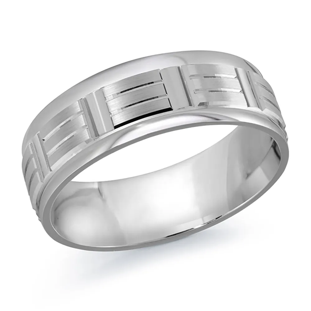 Men's Patterned Wedding Band