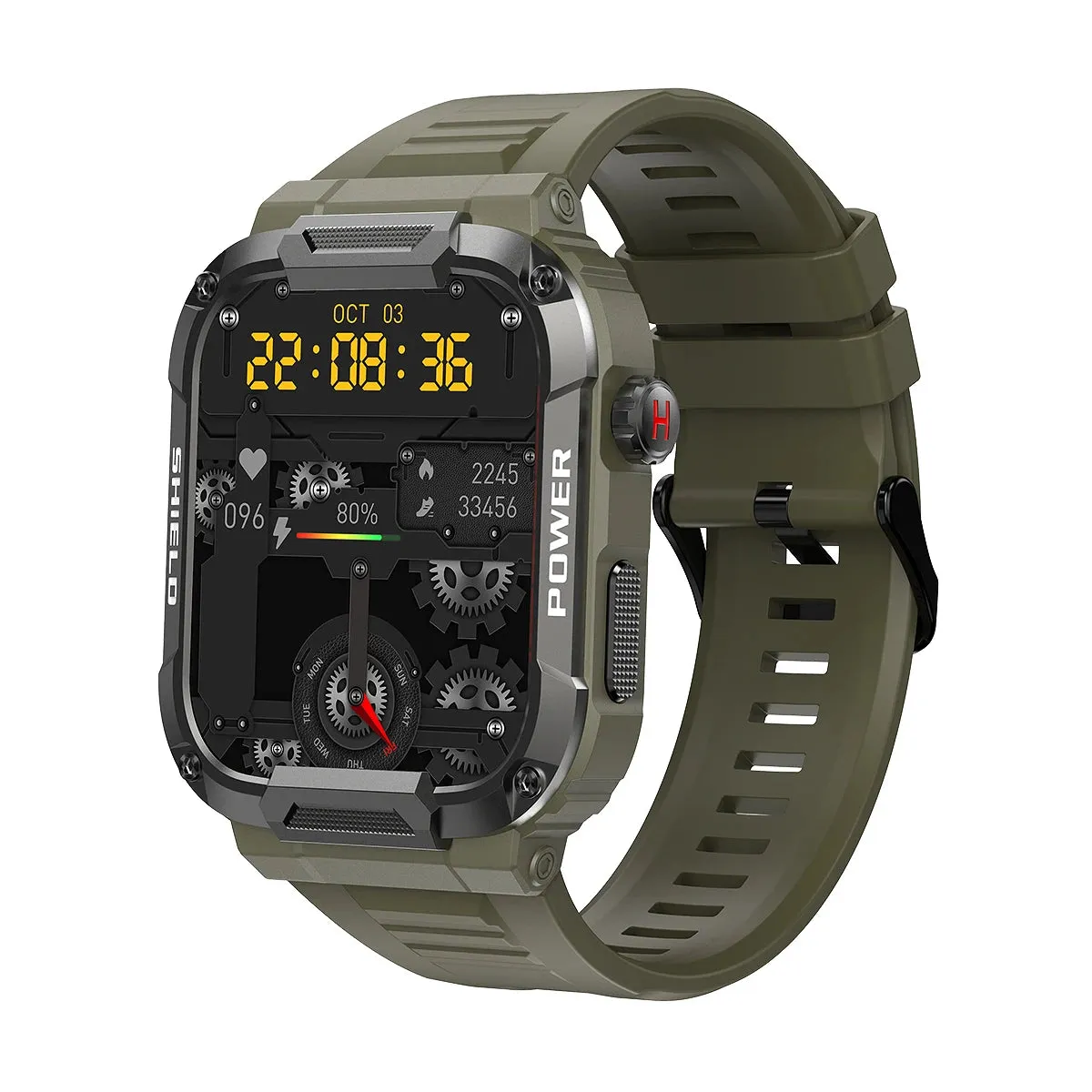 Men's Smart Watch Military Grade Health Monitor AI Voice Bluetooth Call Fitness Waterproof Sports Smartwatch for IOS & Android Phones Great Gift