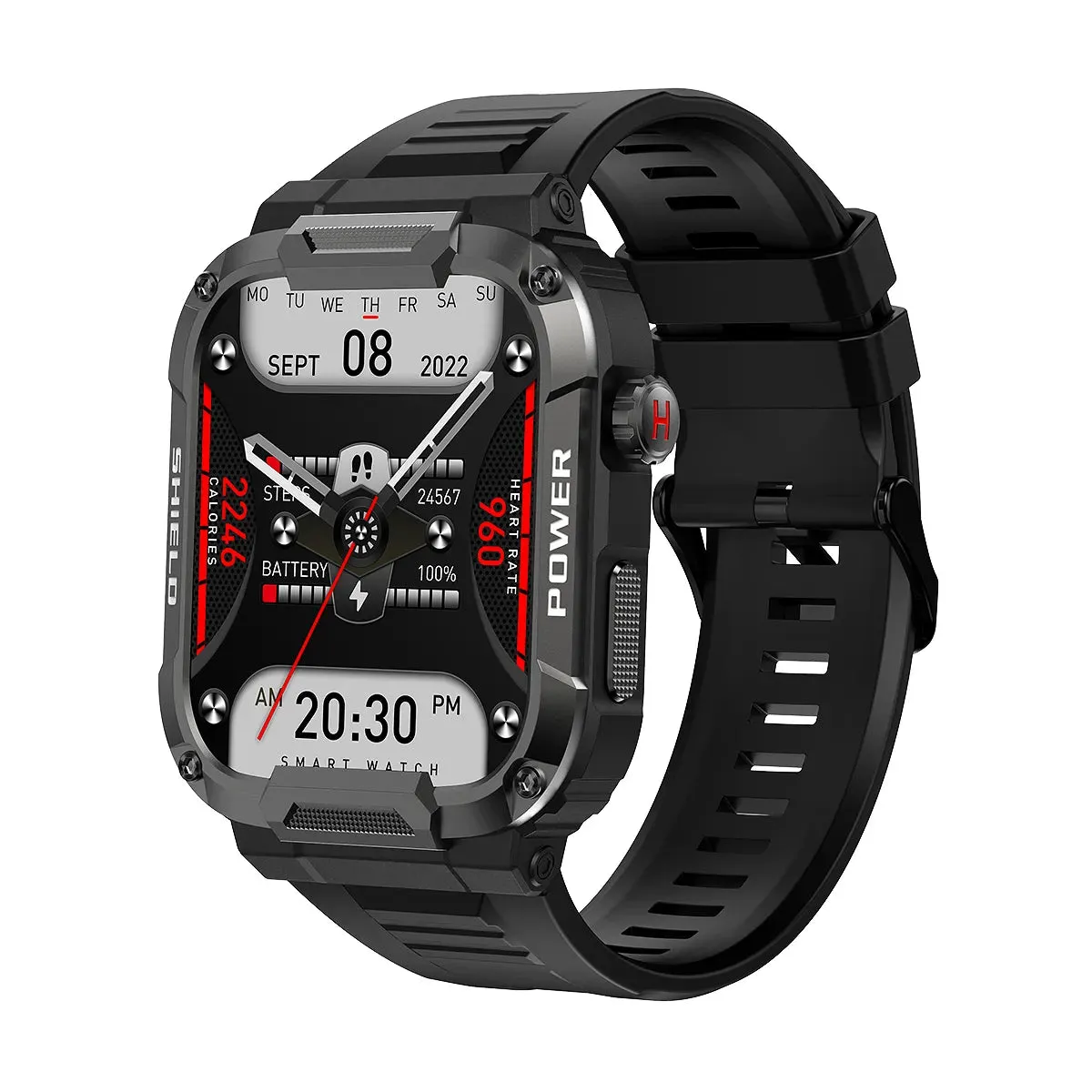 Men's Smart Watch Military Grade Health Monitor AI Voice Bluetooth Call Fitness Waterproof Sports Smartwatch for IOS & Android Phones Great Gift