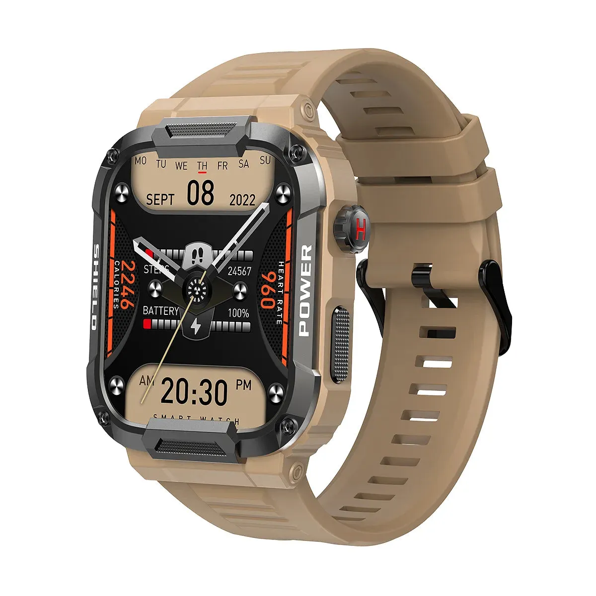 Men's Smart Watch Military Grade Health Monitor AI Voice Bluetooth Call Fitness Waterproof Sports Smartwatch for IOS & Android Phones Great Gift