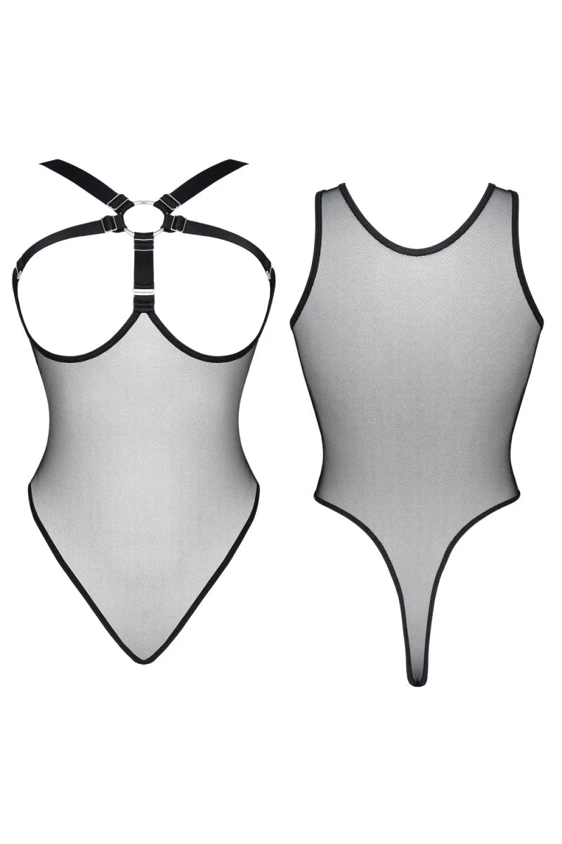 Mesh Rubber Band Bodysuit