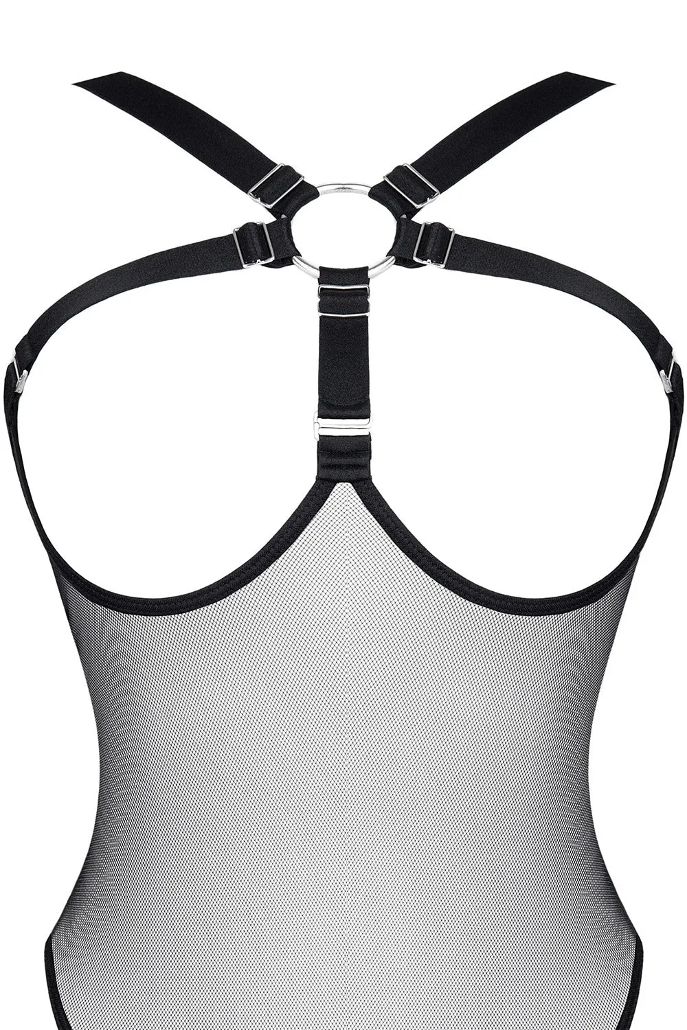 Mesh Rubber Band Bodysuit