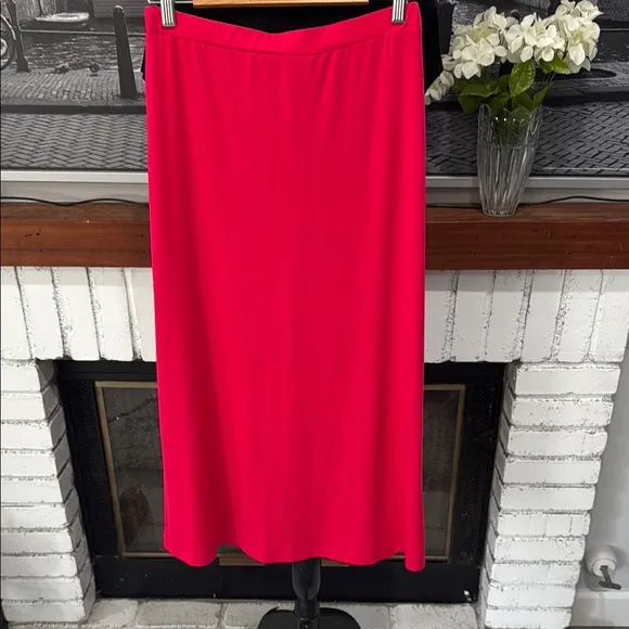 Michael Kors women’s Skirt Red Pink Long Maxi stretch drawstring waist Medium