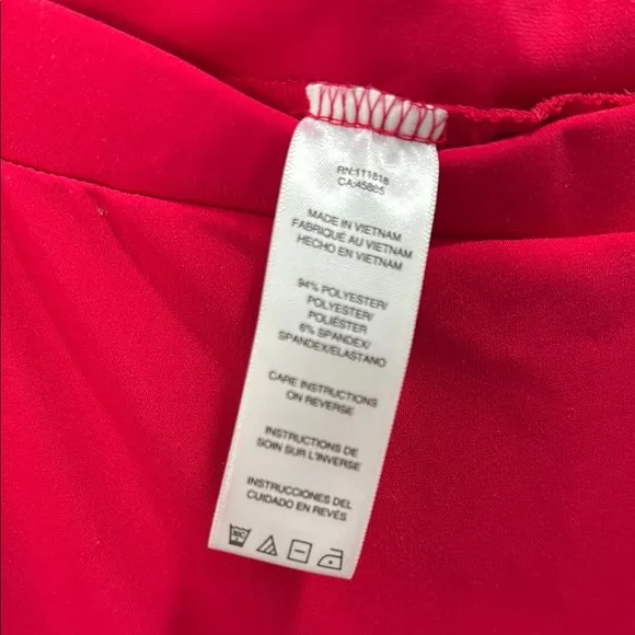 Michael Kors women’s Skirt Red Pink Long Maxi stretch drawstring waist Medium