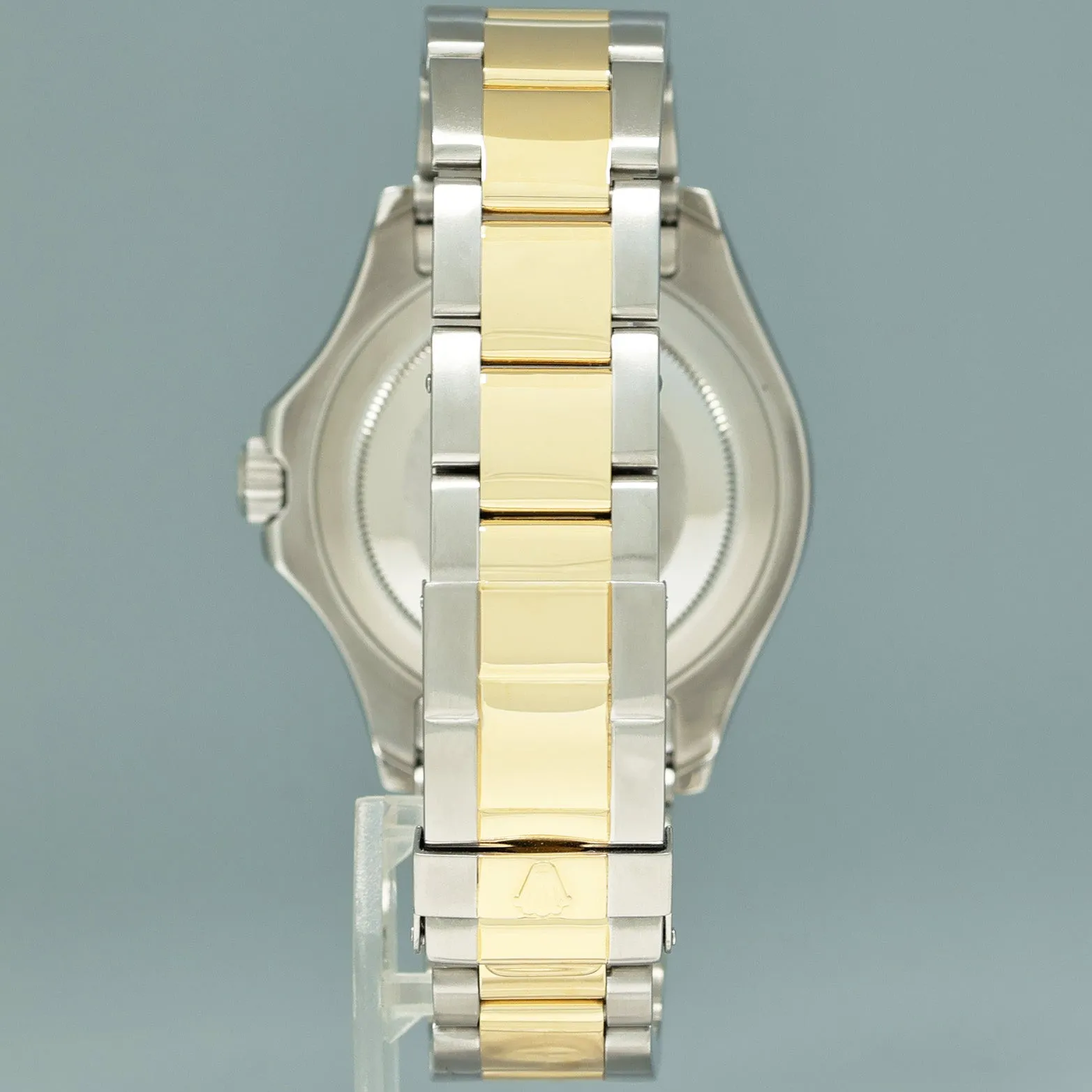 MINT 2009 Rolex 16623 Two Tone Yellow Gold Steel Yachtmaster White Sapphire Watch