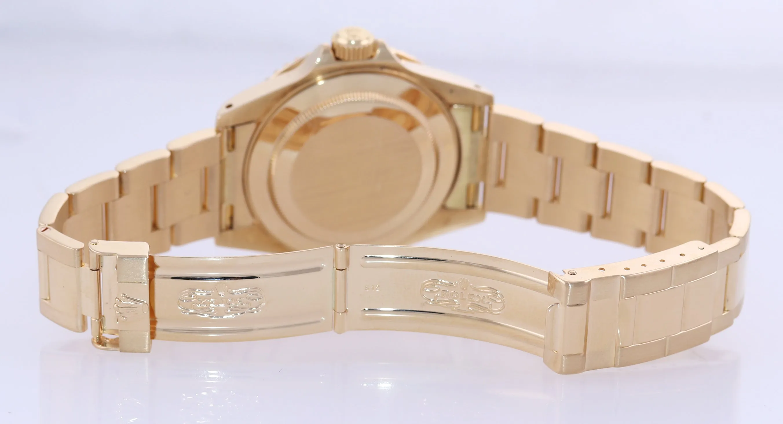 MINT Rolex Yacht-Master 18k Yellow Gold White Sapphire 16628 40mm Watch Box