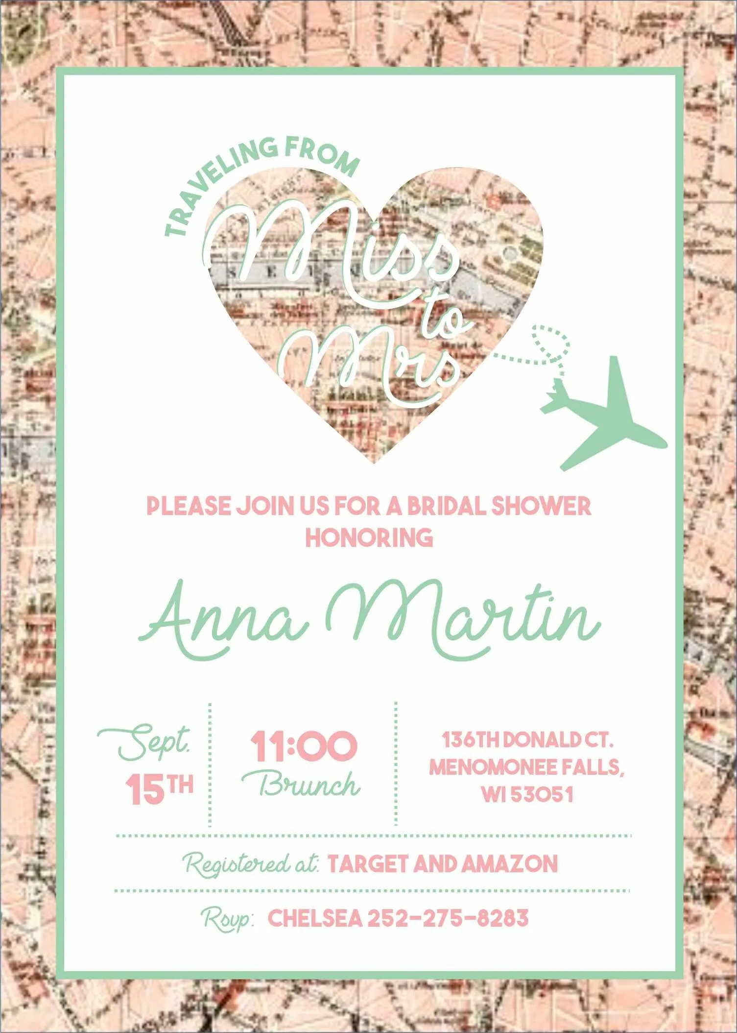 Miss to Mrs Bridal Shower Invite