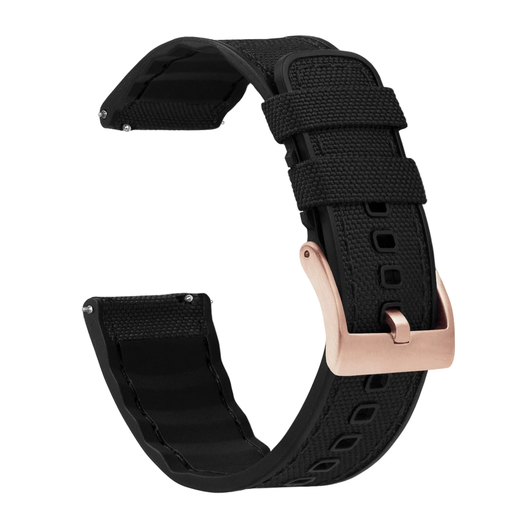 Mobvoi Ticwatch Cordrua Fabric Silicone Hybrid Black Watch Band