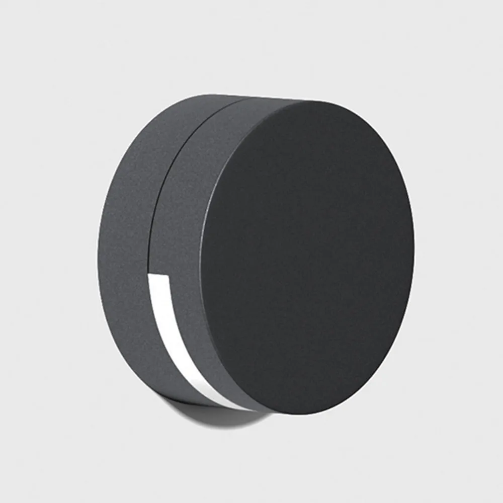 Modern Round Outdoor Wall Light – IP65 Waterproof Metal & Glass Design