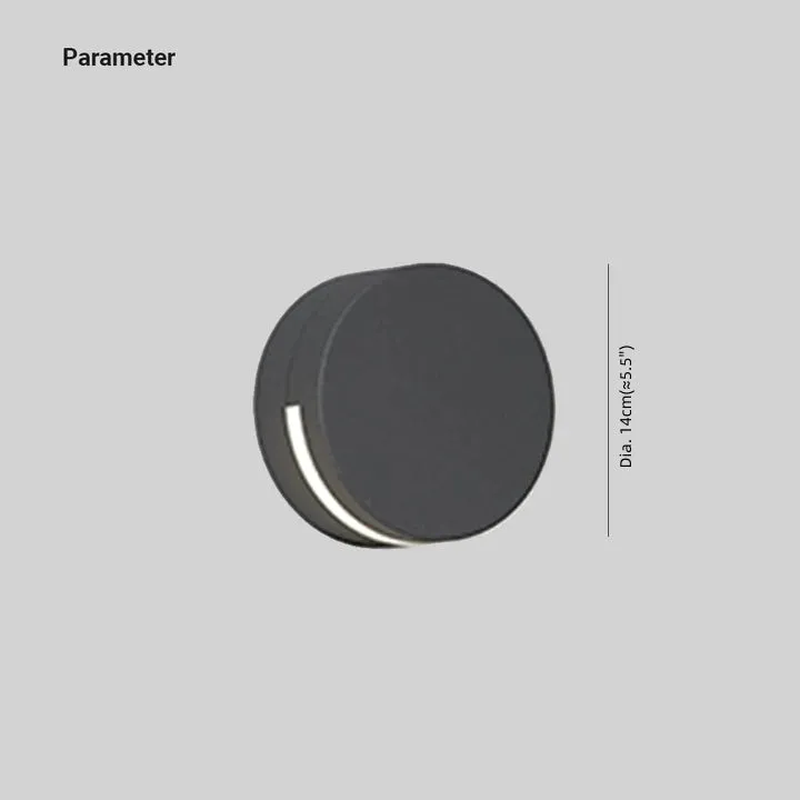 Modern Round Outdoor Wall Light – IP65 Waterproof Metal & Glass Design