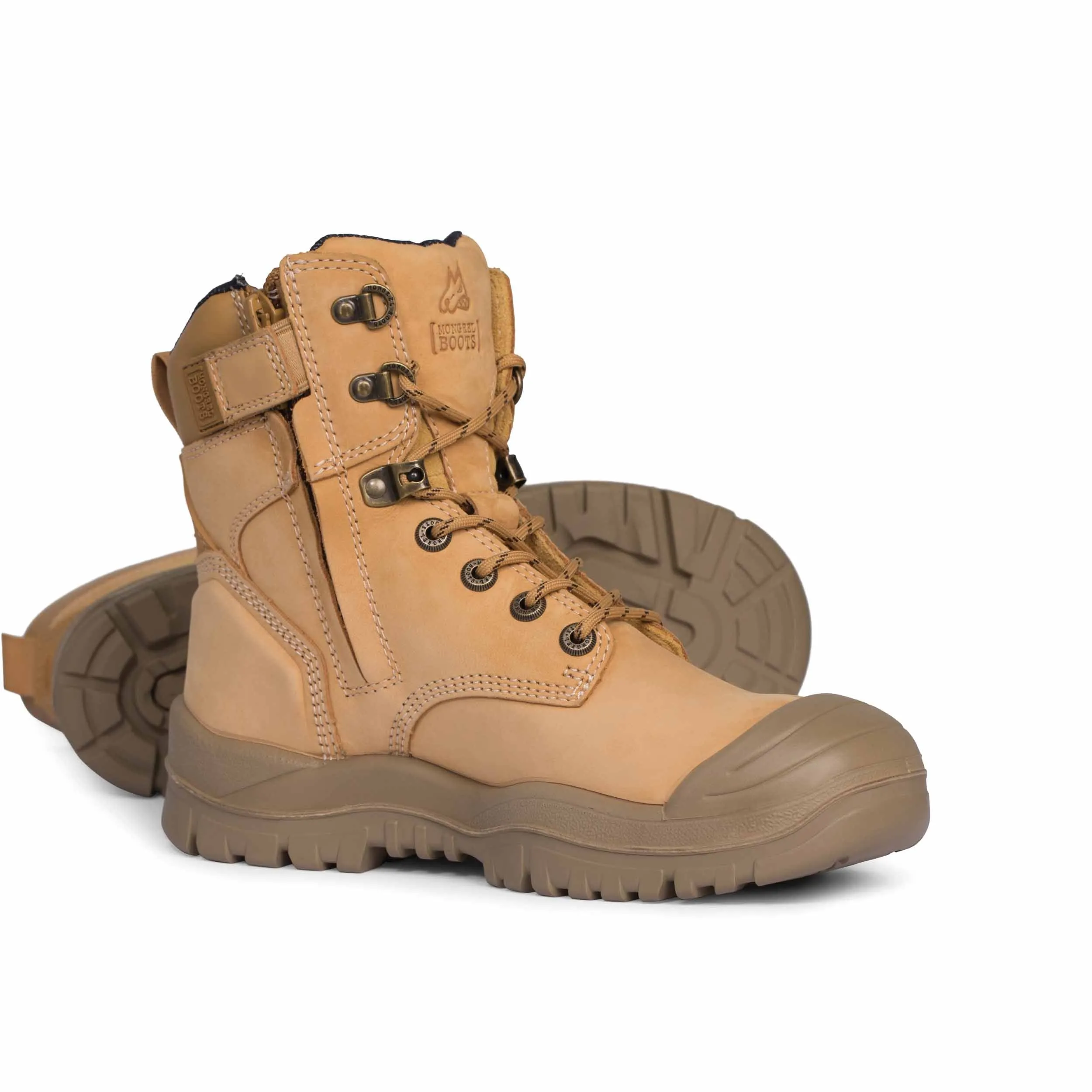 Mongrel Boot High Leg ZipSider Boot w/Scuff Cap Vibram Sole