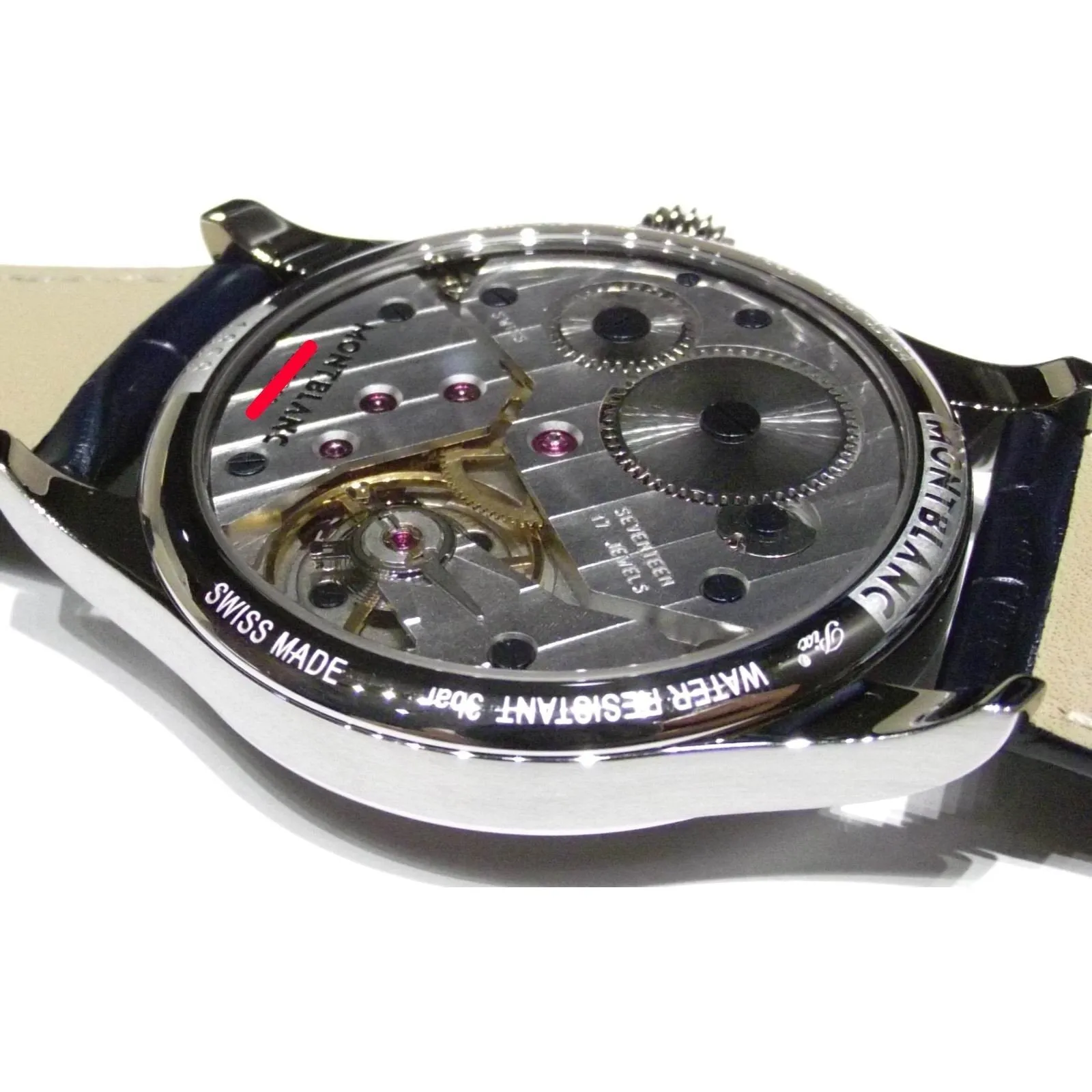 Montblanc Watch 1858 Manual Small Second 44mm Blue Manual Charge Steel 113702