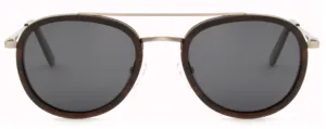Mr. Jones / Metal x Wood Sunglasses / Ebony / Polarized Lenses