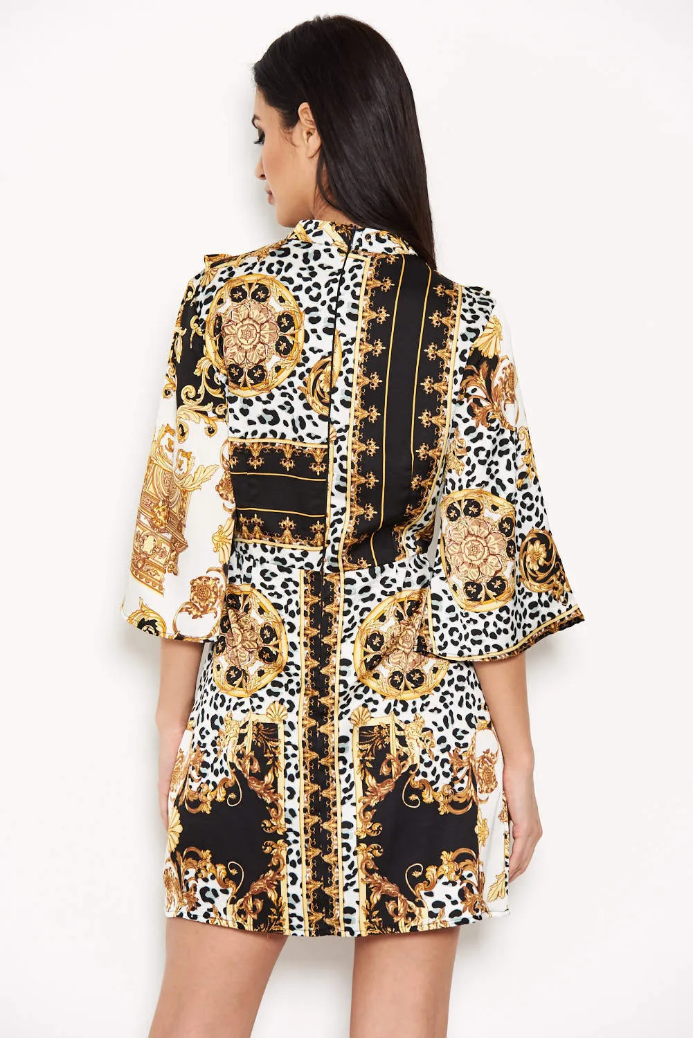 Multi Printed Frill Day Dress