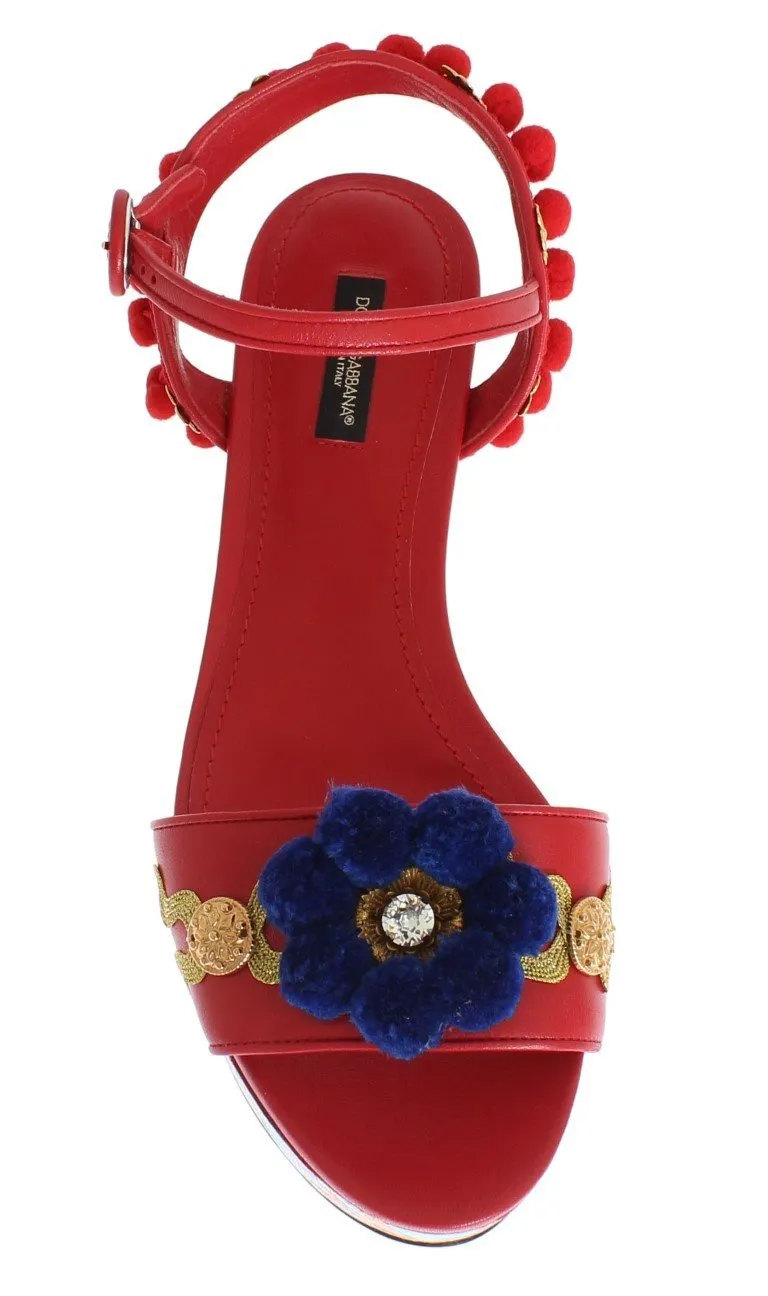 Multicolor Handpainted Carretto Platform Heel