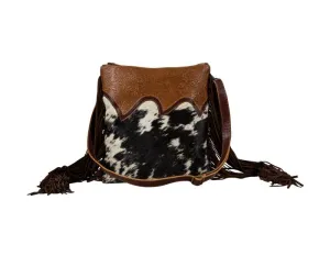 Myra Bag Ghost Rider Fringed Canvas & Hairon Bag