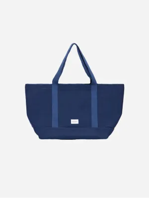 Natural Cotton Canvas Beach Bag | Navy
