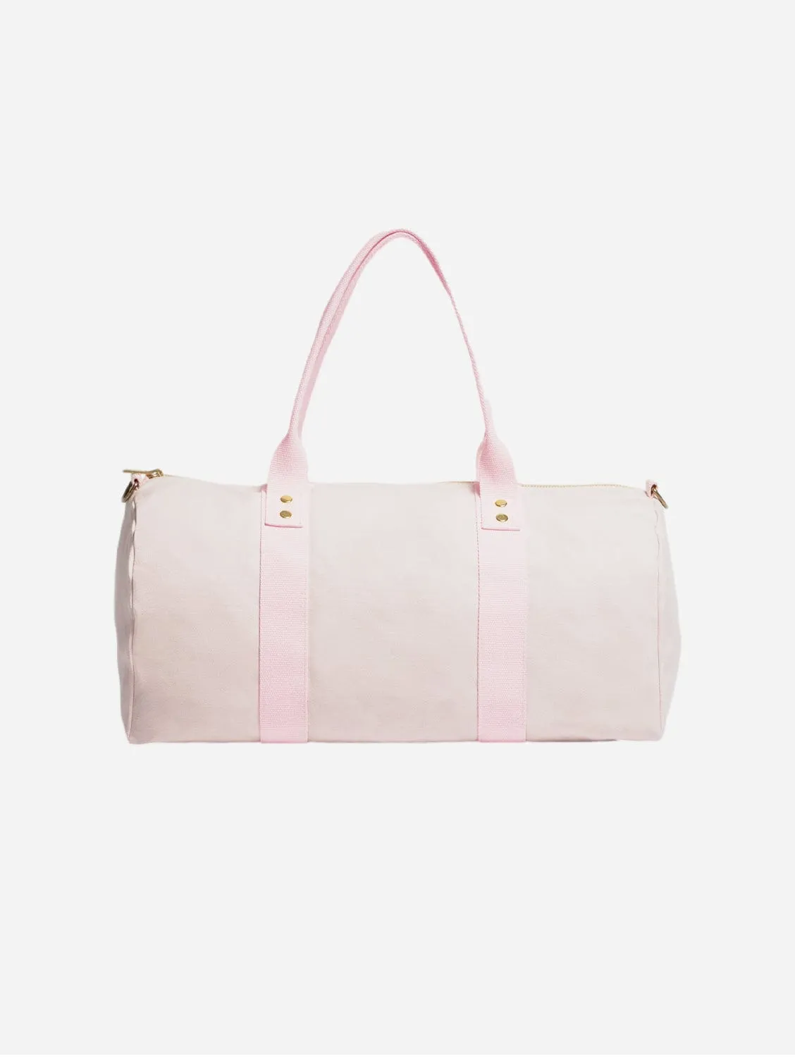 Natural Cotton Canvas Vegan Weekender | Blush Pink
