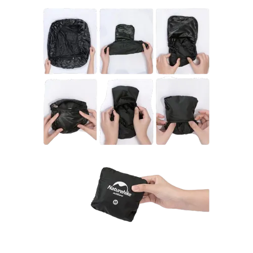 Naturehike Outdoor Bag Pack Cover Q-9B M(35-45L)- Black